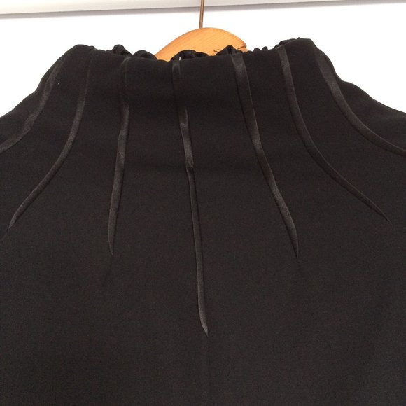 Joseph Ribkoff Womens Black Jacket Sz 8 Ruched Collar Full Zip Lined Polyester - Picture 3 of 11